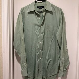 Brooks Brothers Men’s Green Checkered Long Sleeve Button Down Shirt
